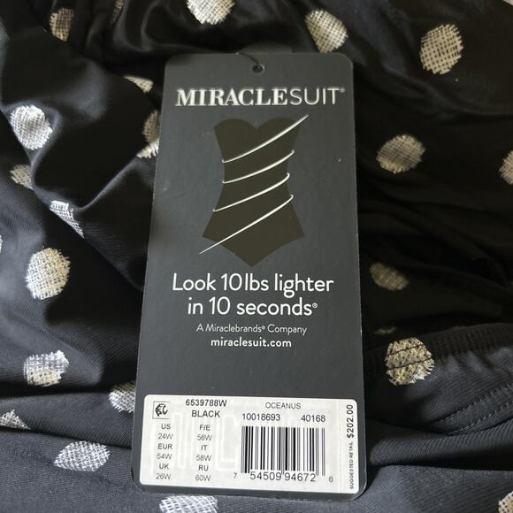 Miraclesuit Women's Plus Pizzelles Oceanus One Piece Swimsuit 24W Tummy Control - Picture 6 of 8